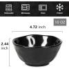 image:imagevicrays Ceramic Small Dessert Bowls Set  10 oz Set of 6 Microwave Oven and Dishwasher Safe for Rice Ice Cream Soup Snacks Cereal Side Dishes Kitchen Bowls Set Starry BlueBright Black