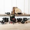 image:imagevicrays Ceramic Small Dessert Bowls Set  10 oz Set of 6 Microwave Oven and Dishwasher Safe for Rice Ice Cream Soup Snacks Cereal Side Dishes Kitchen Bowls Set Starry BlueBright Black