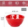 image:imagevicrays Ceramic Small Dessert Bowls Set  10 oz Set of 6 Microwave Oven and Dishwasher Safe for Rice Ice Cream Soup Snacks Cereal Side Dishes Kitchen Bowls Set Starry BlueScarlet Red