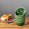 image:imagevicrays Ceramic Small Dessert Bowls Set  10 oz Set of 6 Microwave Oven and Dishwasher Safe for Rice Ice Cream Soup Snacks Cereal Side Dishes Kitchen Bowls Set Starry BlueGreen
