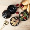 image:imagevicrays Ceramic Small Dessert Bowls Set  10 oz Set of 6 Microwave Oven and Dishwasher Safe for Rice Ice Cream Soup Snacks Cereal Side Dishes Kitchen Bowls Set Starry BlueBright Black