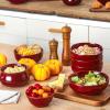 image:imagevicrays Ceramic Small Dessert Bowls Set  10 oz Set of 6 Microwave Oven and Dishwasher Safe for Rice Ice Cream Soup Snacks Cereal Side Dishes Kitchen Bowls Set Starry BlueCherry Red