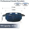 image:imagevicrays Ceramic Soup Bowls with Handles 24 Oz Porcelain Soup Crocks for French Onion Soup Cereal Beef Stew Chill Pasta Pot Pies Microwave and Oven Safe Set of 4 RedBlue
