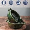 image:imagevicrays Ceramic Soup Bowls with Handles 24 Oz Porcelain Soup Crocks for French Onion Soup Cereal Beef Stew Chill Pasta Pot Pies Microwave and Oven Safe Set of 4 RedGreen