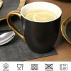 image:imagevicrays Coffee Mug Set 12 Ounce Ceramic Mug for Men Women Unique Glazed Mugs with Handle for Coffee Tea Milk Cocoa Cereal  Set of 6 RedBlack with Golden