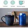 image:imagevicrays Coffee Mug Set 12 Ounce Ceramic Mug for Men Women Unique Glazed Mugs with Handle for Coffee Tea Milk Cocoa Cereal  Set of 6 RedBlue