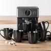 image:imagevicrays Coffee Mug Set 12 Ounce Ceramic Mug for Men Women Unique Glazed Mugs with Handle for Coffee Tea Milk Cocoa Cereal  Set of 6 RedBright Black