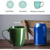 image:imagevicrays Coffee Mug Set 12 Ounce Ceramic Mug for Men Women Unique Glazed Mugs with Handle for Coffee Tea Milk Cocoa Cereal  Set of 6 RedGreen