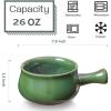 image:imagevicrays French Onion Soup Bowls With Handles 26 Ounce for Soup Chili Beef Stew Chip Resistant Dishwasher Microwave Safe Set of 4 RedGreen