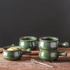 image:imagevicrays French Onion Soup Bowls With Handles 26 Ounce for Soup Chili Beef Stew Chip Resistant Dishwasher Microwave Safe Set of 4 RedGreen