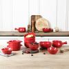 image:imagevicrays French Onion Soup Bowls With Handles 26 Ounce for Soup Chili Beef Stew Chip Resistant Dishwasher Microwave Safe Set of 4 RedRed