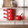 image:imagevicrays French Onion Soup Bowls With Handles 26 Ounce for Soup Chili Beef Stew Chip Resistant Dishwasher Microwave Safe Set of 4 RedRed
