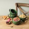 image:imagevicrays Jumbo Soup Mug Coffee Large  27 oz Ceramic Wide Oversized Extra Big Handle Bowls Latte Friends Mug Set Gaint Cereal Oatmeal Cappuccino Cup Set of 4  RedGreen