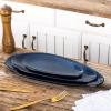 image:imagevicrays Large Oval Serving Platters 161410 Porcelain Serving Platters for Party BBQStackable Serving Trays Serving Plates for Appetizers Sushi Restaurant Dessert Set of 3 RedBlue