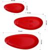 image:imagevicrays Large Oval Serving Platters 161410 Porcelain Serving Platters for Party BBQStackable Serving Trays Serving Plates for Appetizers Sushi Restaurant Dessert Set of 3 RedRed