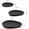 image:imagevicrays Large Oval Serving Platters 161410 Porcelain Serving Platters for Party BBQStackable Serving Trays Serving Plates for Appetizers Sushi Restaurant Dessert Set of 3 RedBlack