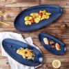 image:imagevicrays Large Oval Serving Platters 161410 Porcelain Serving Platters for Party BBQStackable Serving Trays Serving Plates for Appetizers Sushi Restaurant Dessert Set of 3 RedBlue
