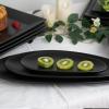 image:imagevicrays Large Oval Serving Platters 161410 Porcelain Serving Platters for Party BBQStackable Serving Trays Serving Plates for Appetizers Sushi Restaurant Dessert Set of 3 RedBlack