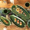 image:imagevicrays Large Oval Serving Platters 161410 Porcelain Serving Platters for Party BBQStackable Serving Trays Serving Plates for Appetizers Sushi Restaurant Dessert Set of 3 RedGreen