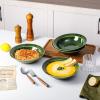 image:imagevicrays Wide Rim Soup Bowls  27oz Ceramic Pasta Plates Bowl Set of 4 for Gumbo Salad Spaghetti Dipping Bread Dishes Home Restaurant Use  Microwave Dishwasher Oven Safe  BlueGreen