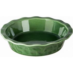 image:imageVicrays Ceramic Pie Pan  9 Inch Round Fluted and Deep Pie Dish for Tart Pizza Quiche Pot Pies Cake  Reactive Glaze GreenGreen
