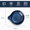 image:imageCeramic Spoon Ladle Rest Coffee  VICRAYS Kitchen Stove Spoon Holder Spatula Cooking Accessories Farmhouse Utensil Rest Stove Spatula Decor for Countertop  Dishwasher Safe 52 Inches Blue Set of 4