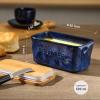 image:imageVicrays 2Piece Ceramic Kitchen Utensil Holder Butter Dish Keeper Container with Knife for Stove Top and Countertop
