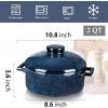 image:imageVicrays Casserole Dish with Lid  Ceramic Lasagna Pan Deep 2 Quart Round Baking Dishes Covered Bakeware for Oven Safe Serving Dish with Handles for Party Dinner Banquet Daily Use Blue