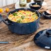 image:imageVicrays Casserole Dish with Lid  Ceramic Lasagna Pan Deep 2 Quart Round Baking Dishes Covered Bakeware for Oven Safe Serving Dish with Handles for Party Dinner Banquet Daily Use Blue