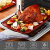 image:imageVicrays Ceramic Rectangle Serving Platters  14 12 10 Porcelain Serving Trays Plates for Party BBQ Appetizers Sushi Dessert  Microwave Oven and Dishwasher Safe  Set of 3 RedCherry Red