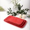 image:imageVicrays Ceramic Rectangle Serving Platters  14 12 10 Porcelain Serving Trays Plates for Party BBQ Appetizers Sushi Dessert  Microwave Oven and Dishwasher Safe  Set of 3 RedRed
