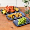image:imageVicrays Ceramic Rectangle Serving Platters  14 12 10 Porcelain Serving Trays Plates for Party BBQ Appetizers Sushi Dessert  Microwave Oven and Dishwasher Safe  Set of 3 RedBlue