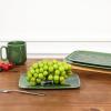 image:imageVicrays Ceramic Rectangle Serving Platters  14 12 10 Porcelain Serving Trays Plates for Party BBQ Appetizers Sushi Dessert  Microwave Oven and Dishwasher Safe  Set of 3 RedGreen