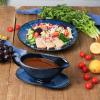 image:imageVicrays Gravy Boat with Saucer  Large 17oz Ceramic Sauce Boat with Tray Set of 2 for Turkey Salad Dressings Creamer Milk Broth  Thanksgiving Christmas Holiday Serving Dishes  BlueBlue