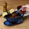 image:imageVicrays Gravy Boat with Saucer  Large 17oz Ceramic Sauce Boat with Tray Set of 2 for Turkey Salad Dressings Creamer Milk Broth  Thanksgiving Christmas Holiday Serving Dishes  BlueBlue
