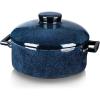 image:imageVicrays Casserole Dish with Lid  Ceramic Lasagna Pan Deep 2 Quart Round Baking Dishes Covered Bakeware for Oven Safe Serving Dish with Handles for Party Dinner Banquet Daily Use Blue