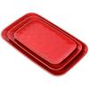 image:imageVicrays Ceramic Rectangle Serving Platters  14 12 10 Porcelain Serving Trays Plates for Party BBQ Appetizers Sushi Dessert  Microwave Oven and Dishwasher Safe  Set of 3 RedRed