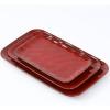image:imageVicrays Ceramic Rectangle Serving Platters  14 12 10 Porcelain Serving Trays Plates for Party BBQ Appetizers Sushi Dessert  Microwave Oven and Dishwasher Safe  Set of 3 RedCherry Red