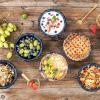 image:imagevicrays Ceramic Pie Pan for Baking  55 inch Small Pie Plates Deep Dish Round Pot Casserole Mini Serving Bowl Microwave Oven Safe for Dessert Apple Pie Cake Tart Pizza Set of 6  BlueBlue