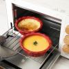 image:imagevicrays Ceramic Pie Pan for Baking  55 inch Small Pie Plates Deep Dish Round Pot Casserole Mini Serving Bowl Microwave Oven Safe for Dessert Apple Pie Cake Tart Pizza Set of 6  BlueRed