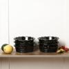 image:imagevicrays Ceramic Pie Pan for Baking  55 inch Small Pie Plates Deep Dish Round Pot Casserole Mini Serving Bowl Microwave Oven Safe for Dessert Apple Pie Cake Tart Pizza Set of 6  BlueBlack
