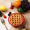 image:imagevicrays Ceramic Pie Pan for Baking  55 inch Small Pie Plates Deep Dish Round Pot Casserole Mini Serving Bowl Microwave Oven Safe for Dessert Apple Pie Cake Tart Pizza Set of 6  BlueRed