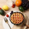 image:imagevicrays Ceramic Pie Pan for Baking  55 inch Small Pie Plates Deep Dish Round Pot Casserole Mini Serving Bowl Microwave Oven Safe for Dessert Apple Pie Cake Tart Pizza Set of 6  BlueBlack