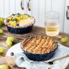 image:imagevicrays Ceramic Pie Pan for Baking  55 inch Small Pie Plates Deep Dish Round Pot Casserole Mini Serving Bowl Microwave Oven Safe for Dessert Apple Pie Cake Tart Pizza Set of 6  BlueBlue
