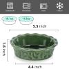 image:imagevicrays Ceramic Pie Pan for Baking  55 inch Small Pie Plates Deep Dish Round Pot Casserole Mini Serving Bowl Microwave Oven Safe for Dessert Apple Pie Cake Tart Pizza Set of 6  BlueGreen