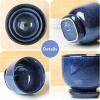 image:imagevicrays Ceramic Plant Pots Indoor  685543 Inch Planter Pot with Drainage Hole and Saucer for Succulent Orchid Flower Herbs Cactus  Gardening Home Desktop Office Decor  Set of 3 Blue