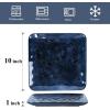 image:imagevicrays Ceramic Square Plates Set of 6  Large Porcelain 10 inch Dinner Plates for Steak Pasta Pizza  Microwave Oven and Dishwasher Safe  BlueBlue