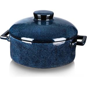 image:imageVicrays Casserole Dish with Lid  Ceramic Lasagna Pan Deep 2 Quart Round Baking Dishes Covered Bakeware for Oven Safe Serving Dish with Handles for Party Dinner Banquet Daily Use Blue