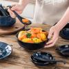 image:imageVicrays Ceramic Soup Spoons Asian  Chinese Porcelain Soup Spoons Japanese 64 inch Ladle Serving Utensils for Ramen Dumplings Wonton Pho Miso Noodle Cereal Coffee Mugs  Set of 6 Blue