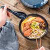 image:imageVicrays Ceramic Soup Spoons Asian  Chinese Porcelain Soup Spoons Japanese 64 inch Ladle Serving Utensils for Ramen Dumplings Wonton Pho Miso Noodle Cereal Coffee Mugs  Set of 6 Blue